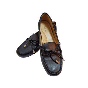 Michael Kors Sutton Moc Black Leather US Size 7.5M Worn 2x